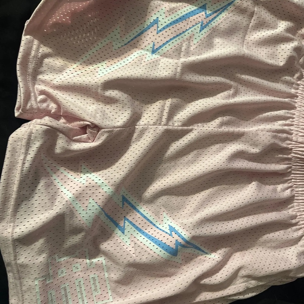 Eric Emanuel Pink and Blue Athletic Shorts